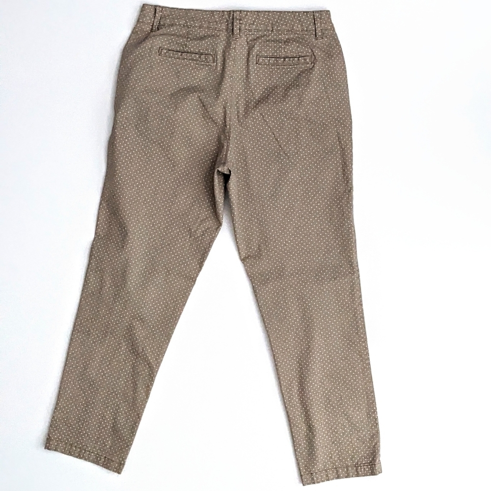 Khaki Chinos White Polkadot, Size 6